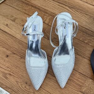 Steve Madden Silver Studded Heels